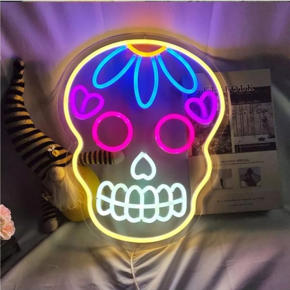 Day Of The Dead Skull Led Sign Business Neon Sign