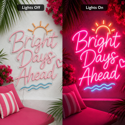 Days Ahead Wall Decor LED Neon Sign - 06 Day Night Comparison