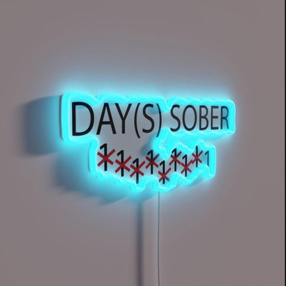 Days Sober Rgb Led Neon Sign - Shineneon