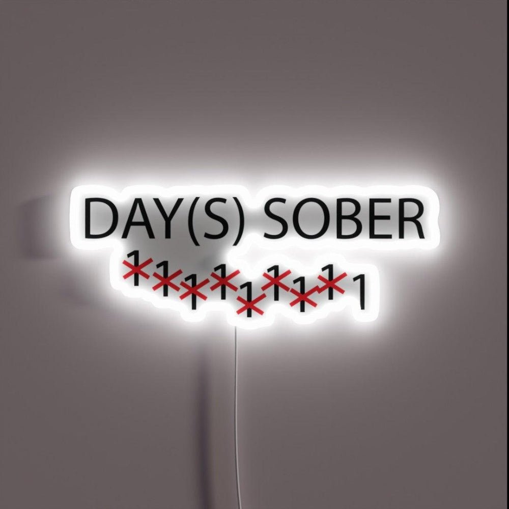 Days Sober Rgb Led Neon Sign - Shineneon