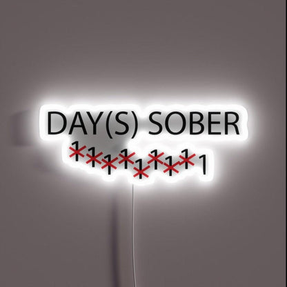 Days Sober Rgb Led Neon Sign - Shineneon