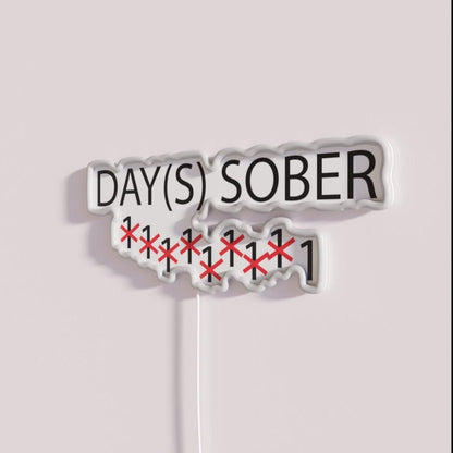 Days Sober Rgb Led Neon Sign - Shineneon