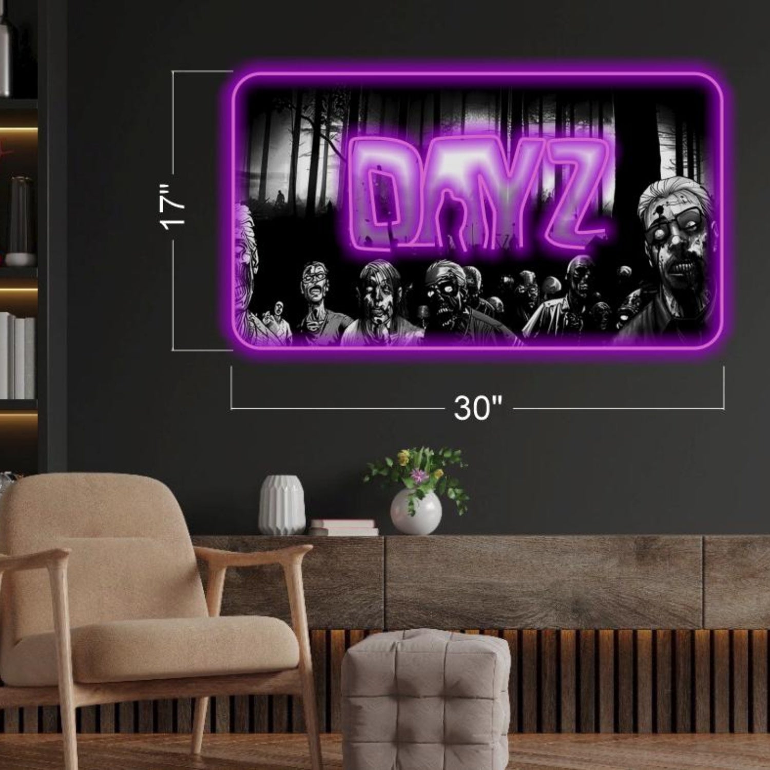 Dayz Purple Glow Led Neon Sign For Gaming Room Wall Decor | Shineneon