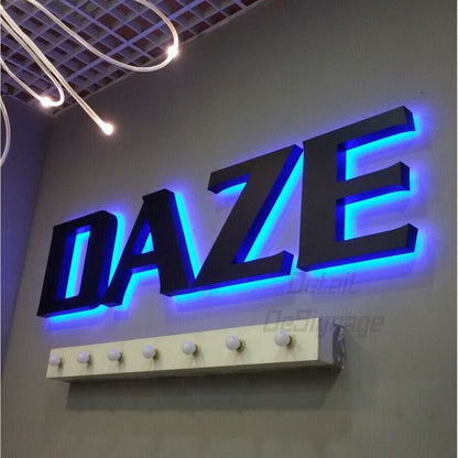Daze 3D Backlit Channel Letters Led Light Sign - Shineneon