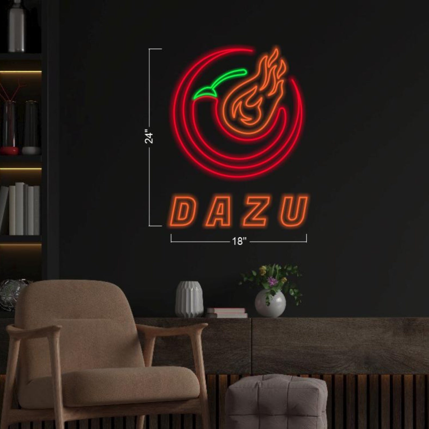 Dazu Chili Flame Led Neon Sign For Home Bar Cafe Decor | Shineneon