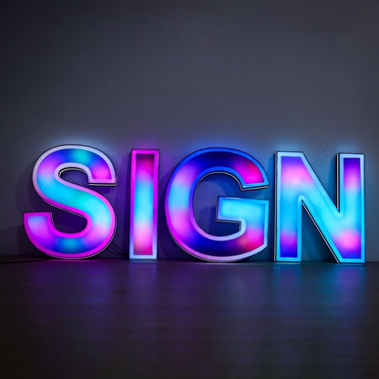 Dazzling Color Sign 3D Frontlit Letters Metal Led Sign - Shineneon