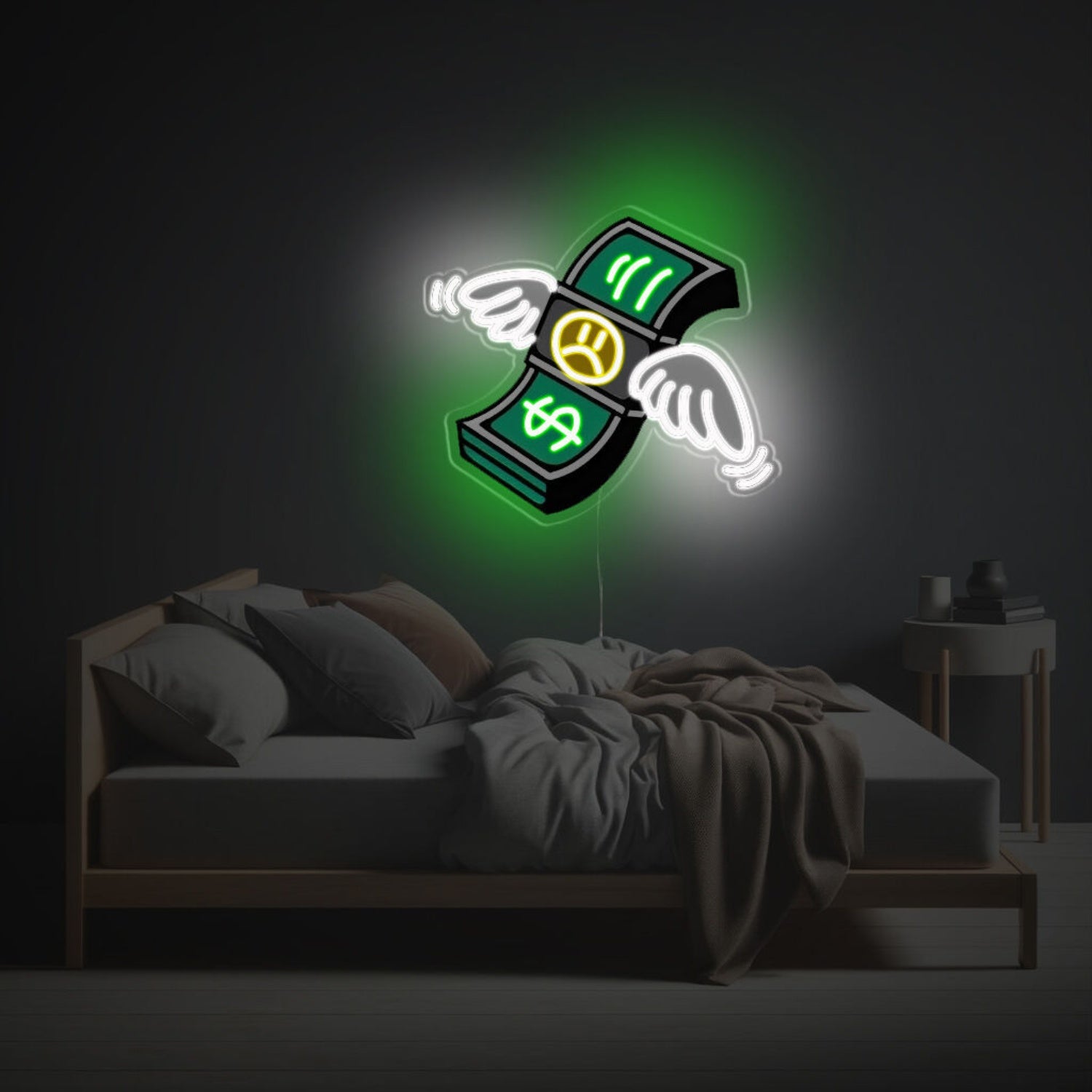 Dazzling Flying Brunch Of Money Led Neon Acrylic Artwork | Shineneon