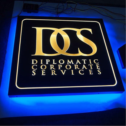 Dcs Diplomatic Corporate Service Acrylic Business Logo Sign - Shineneon