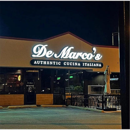 De Marcos Authentic Cucian Itallana 3D Frontlit Letters Metal Led Sign