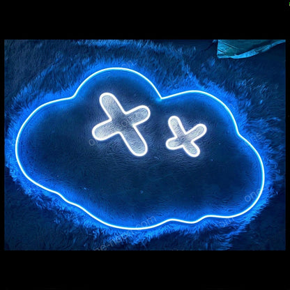 Dead Cloud With X Symbols Led Neon Sign For Kids Room And Theme Cafe Decor | Shineneon