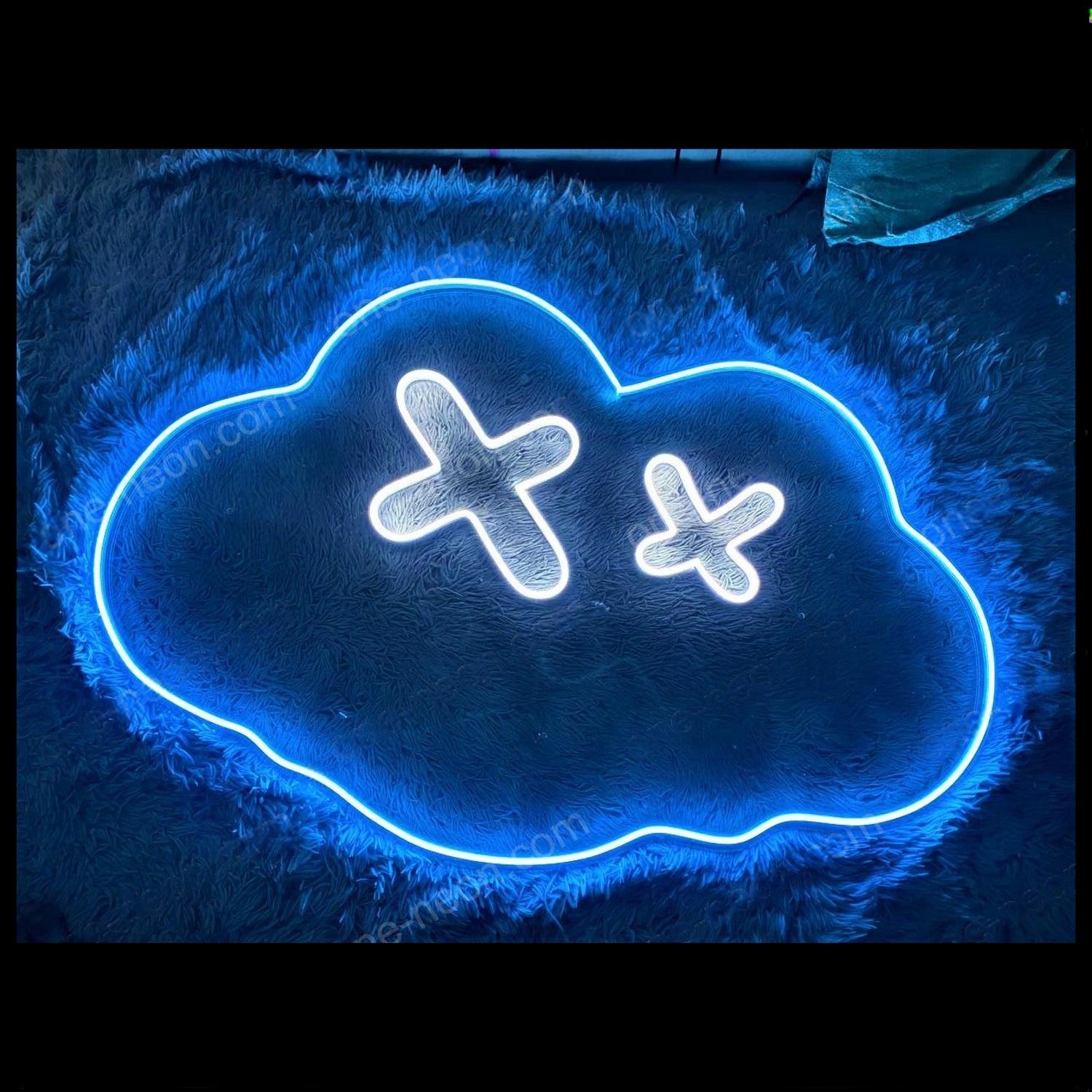 Dead Cloud With X Symbols Led Neon Sign For Kids Room And Theme Cafe Decor | Shineneon