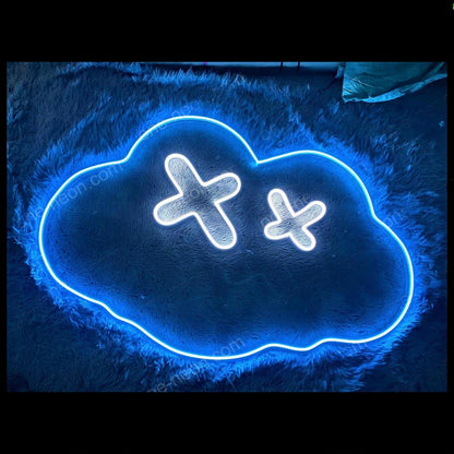 Dead Cloud With X Symbols Led Neon Sign For Kids Room And Theme Cafe Decor | Shineneon