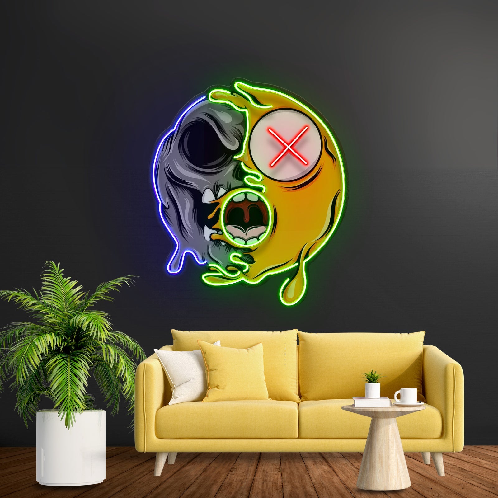 Dead Emoji Skull Led Neon Sign Light Custom Led Signs - Shineneon
