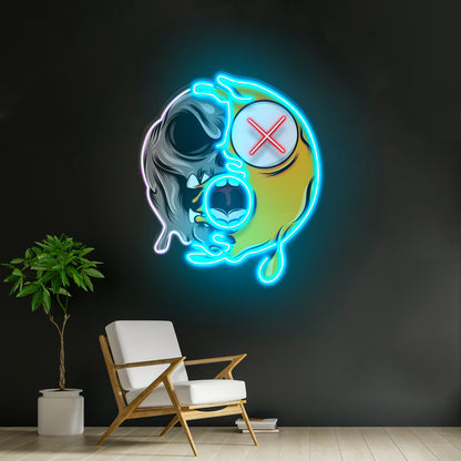 Dead Emoji Skull Led Neon Sign Light Custom Led Signs