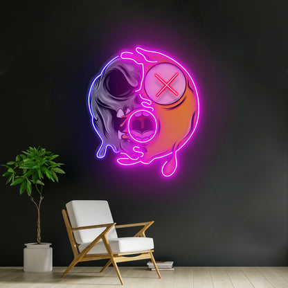 Dead Emoji Skull Led Neon Sign Light Custom Led Signs