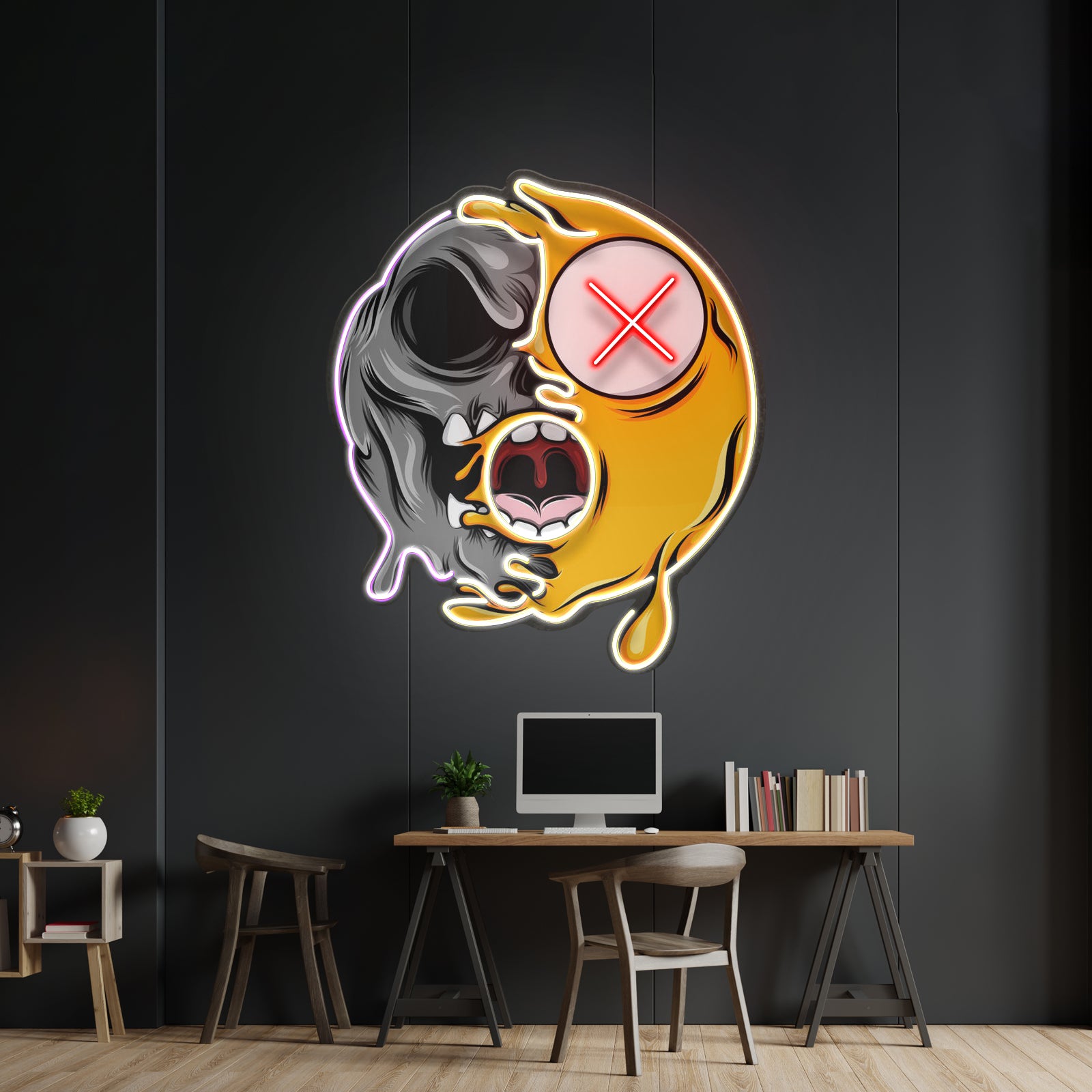 Dead Emoji Skull Led Neon Sign Light Custom Led Signs