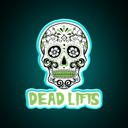 Dead Lifts Gym Fitness Led Neon Sign Rgb Color - Size and dimension reference