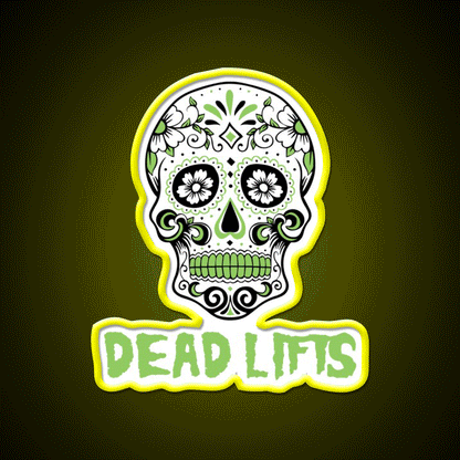 Dead Lifts Gym Fitness Led Neon Sign Rgb Color - Custom LED neon sign front view