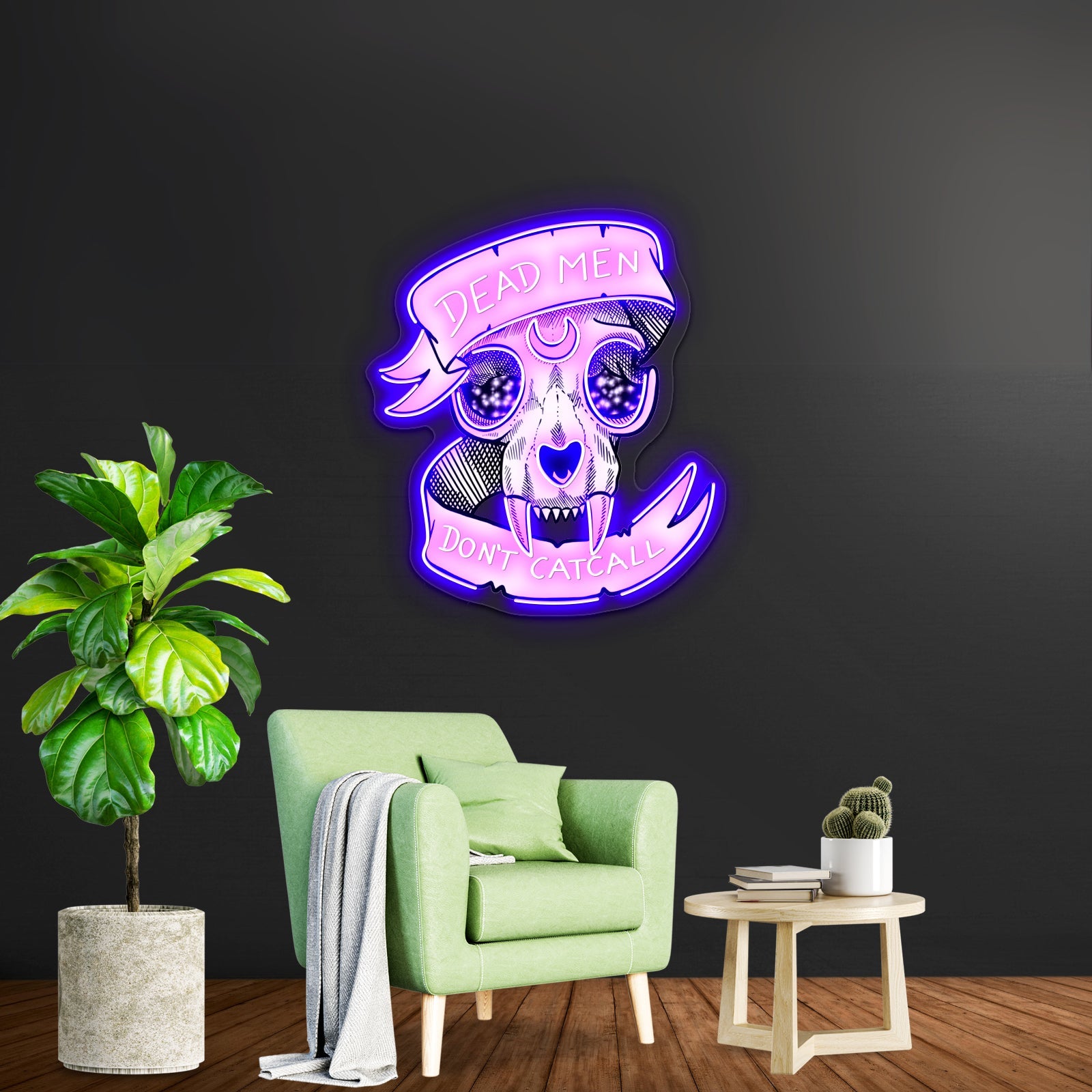 Dead Men Dont Catcall Artwork Affordable Custom Neon Signs - Shineneon