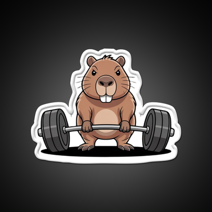 Deadlift Capybara Funny Fitness Capy Lover Gym Fitness Led Neon Sign Rgb Color - LED neon sign view 11