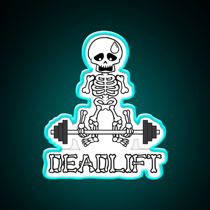 Deadlift Gym Skeleton Gym Fitness Led Neon Sign Rgb Color