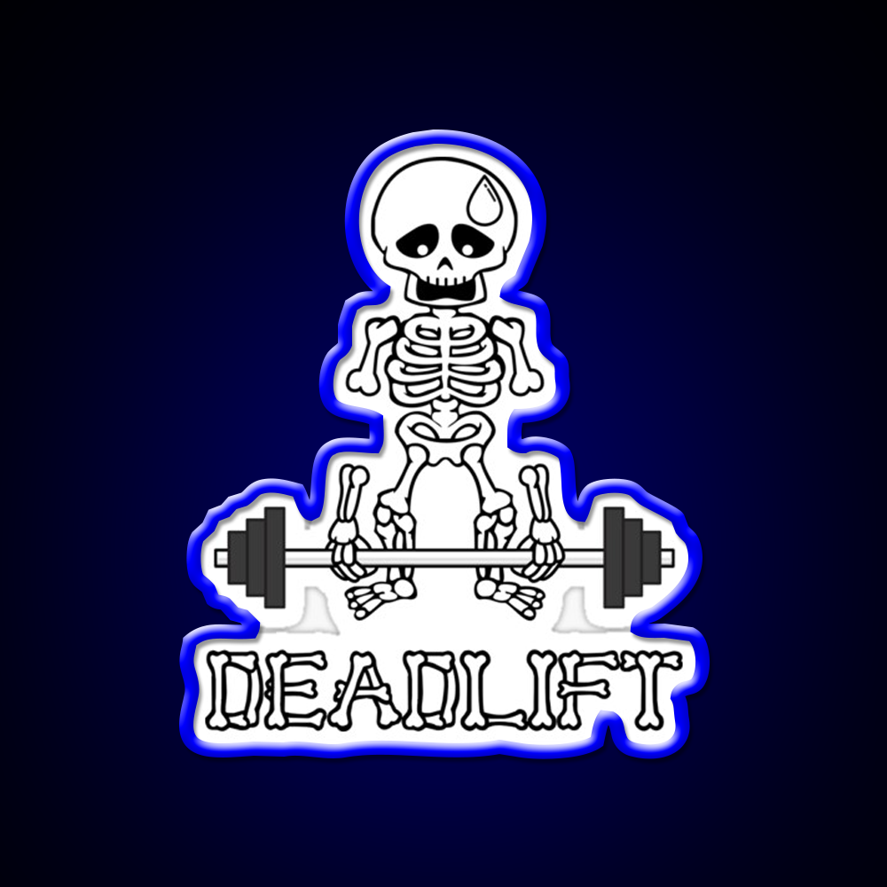 Deadlift Gym Skeleton Gym Fitness Led Neon Sign Rgb Color