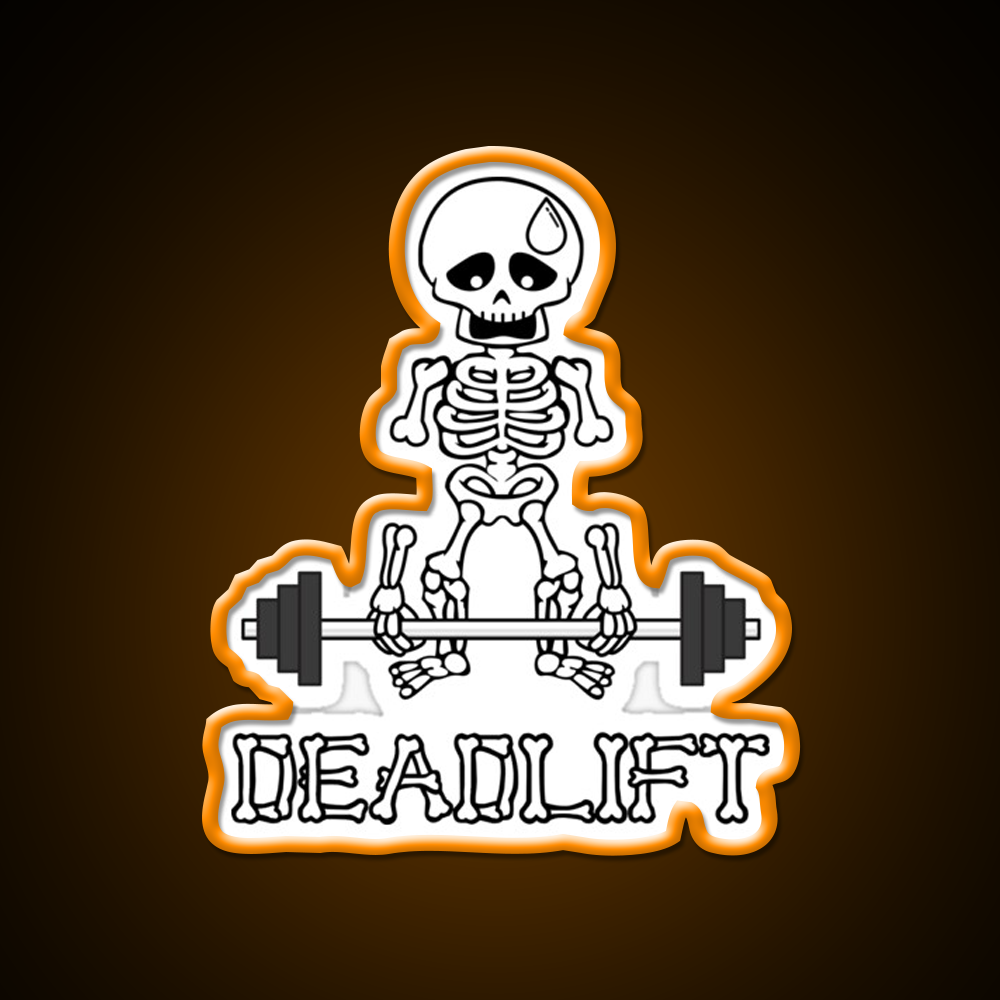 Deadlift Gym Skeleton Gym Fitness Led Neon Sign Rgb Color