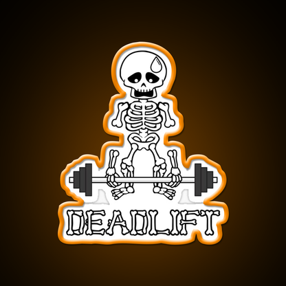 Deadlift Gym Skeleton Gym Fitness Led Neon Sign Rgb Color