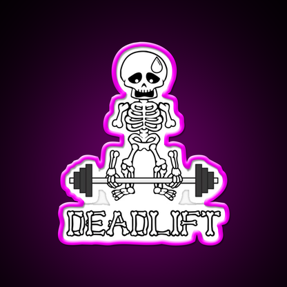 Deadlift Gym Skeleton Gym Fitness Led Neon Sign Rgb Color