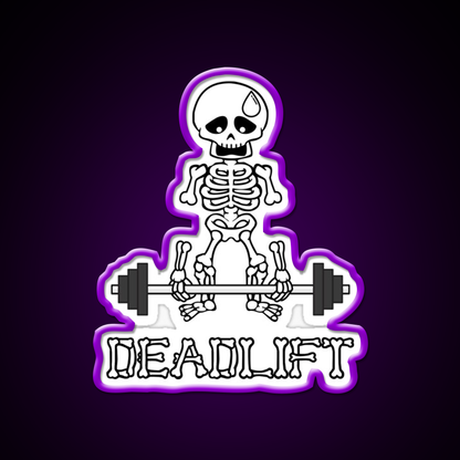 Deadlift Gym Skeleton Gym Fitness Led Neon Sign Rgb Color