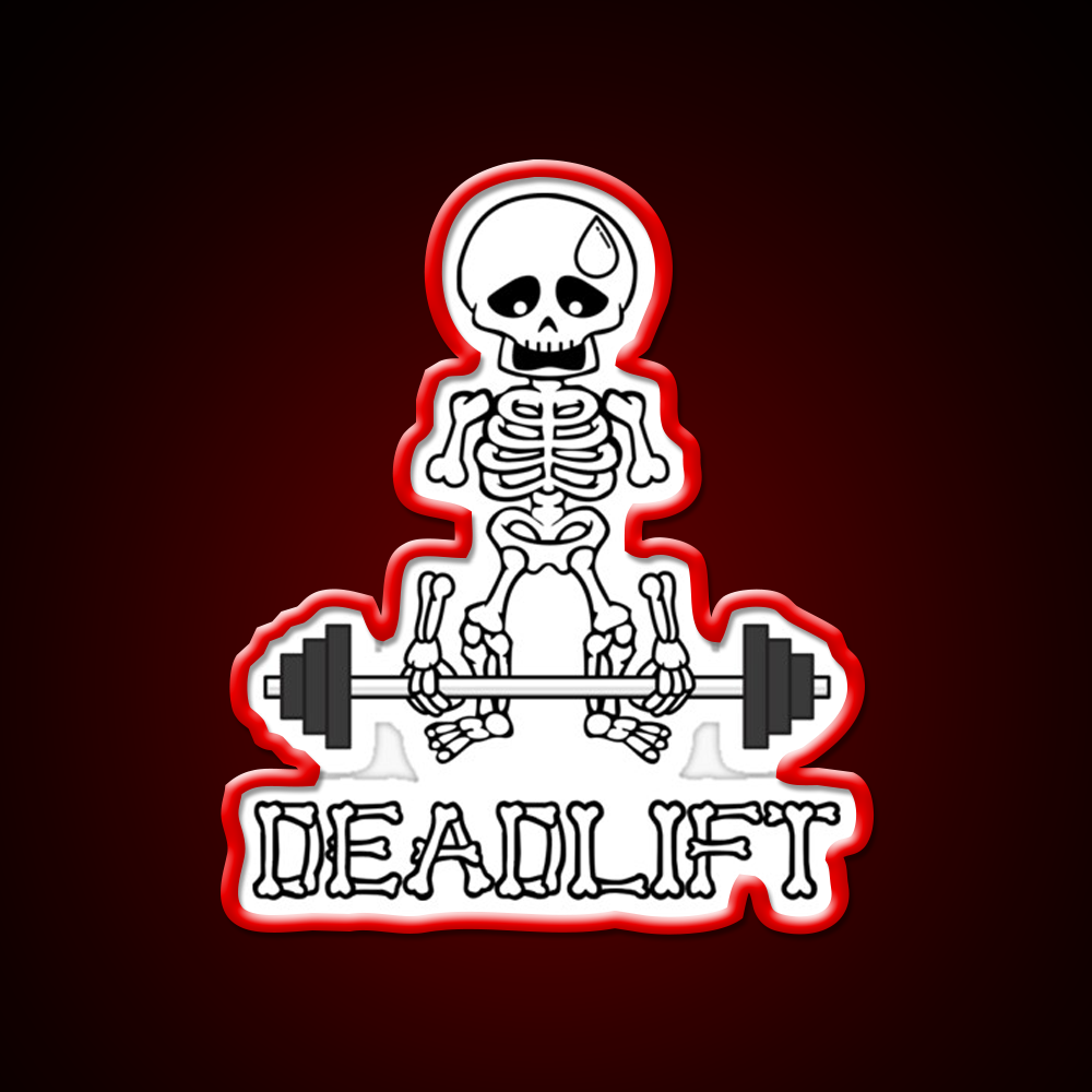 Deadlift Gym Skeleton Gym Fitness Led Neon Sign Rgb Color