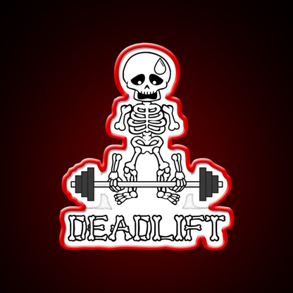 Deadlift Gym Skeleton Gym Fitness Led Neon Sign Rgb Color