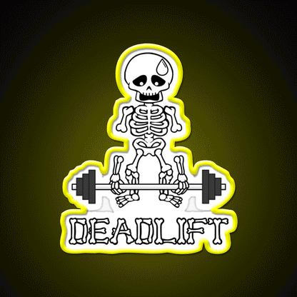 Deadlift Gym Skeleton Gym Fitness Led Neon Sign Rgb Color