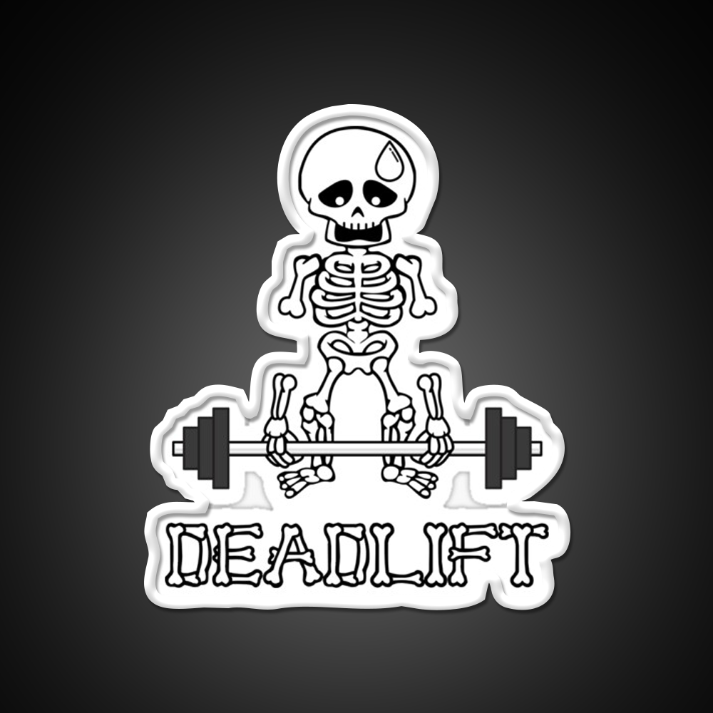 Deadlift Gym Skeleton Gym Fitness Led Neon Sign Rgb Color