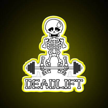 Deadlift Gym Skeleton Gym Fitness Led Neon Sign Rgb Color