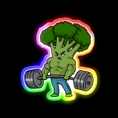 Deadlift T Broccoli Motivation Bodybuilding Gym Fitness Led Neon Sign Rgb Color