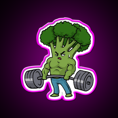 Deadlift T Broccoli Motivation Bodybuilding Gym Fitness Led Neon Sign Rgb Color