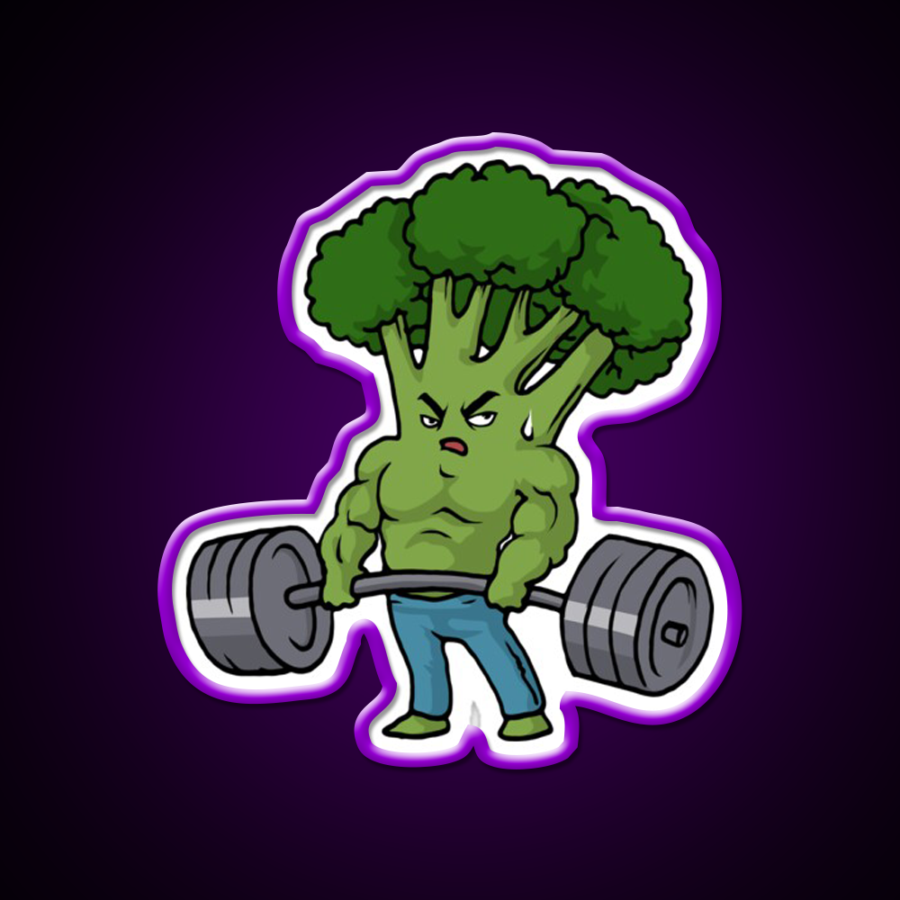 Deadlift T Broccoli Motivation Bodybuilding Gym Fitness Led Neon Sign Rgb Color