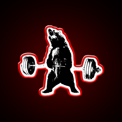 Deadlifting Bear Gym Fitness Led Neon Sign Rgb Color
