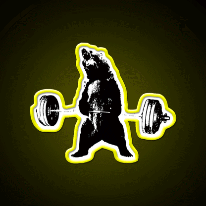 Deadlifting Bear Gym Fitness Led Neon Sign Rgb Color