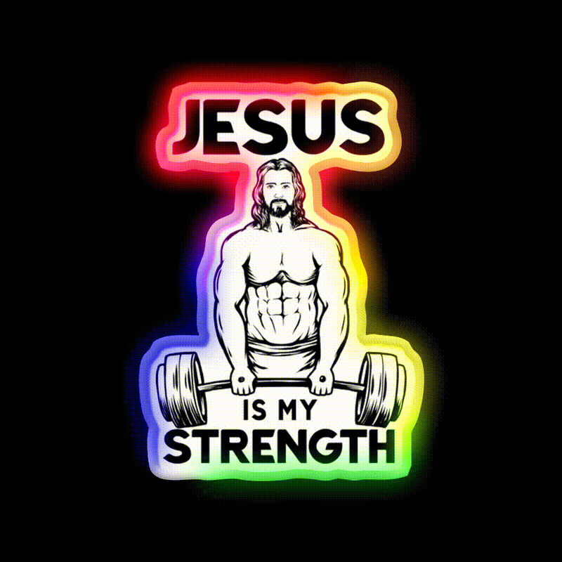 Deadlifting Is My Strength Gym Fitness Led Neon Sign Rgb Color