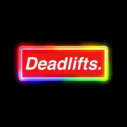 Deadlifts Gym Fitness Led Neon Sign Rgb Color