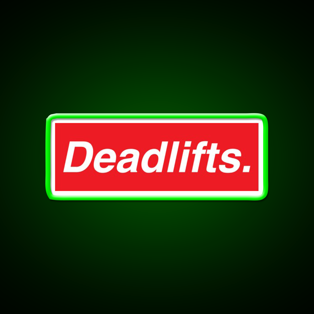 Deadlifts Gym Fitness Led Neon Sign Rgb Color