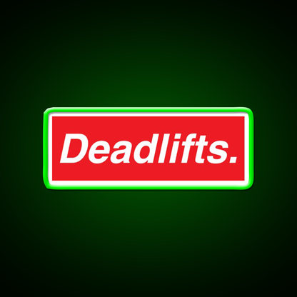 Deadlifts Gym Fitness Led Neon Sign Rgb Color