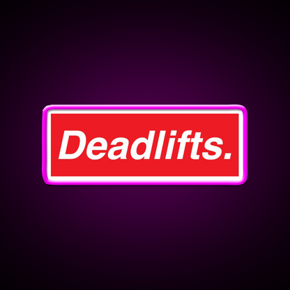 Deadlifts Gym Fitness Led Neon Sign Rgb Color