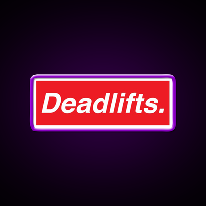 Deadlifts Gym Fitness Led Neon Sign Rgb Color