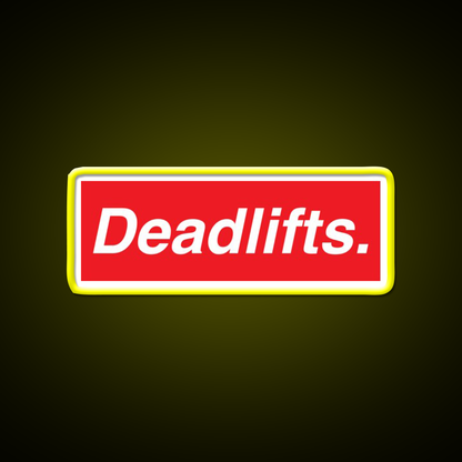Deadlifts Gym Fitness Led Neon Sign Rgb Color