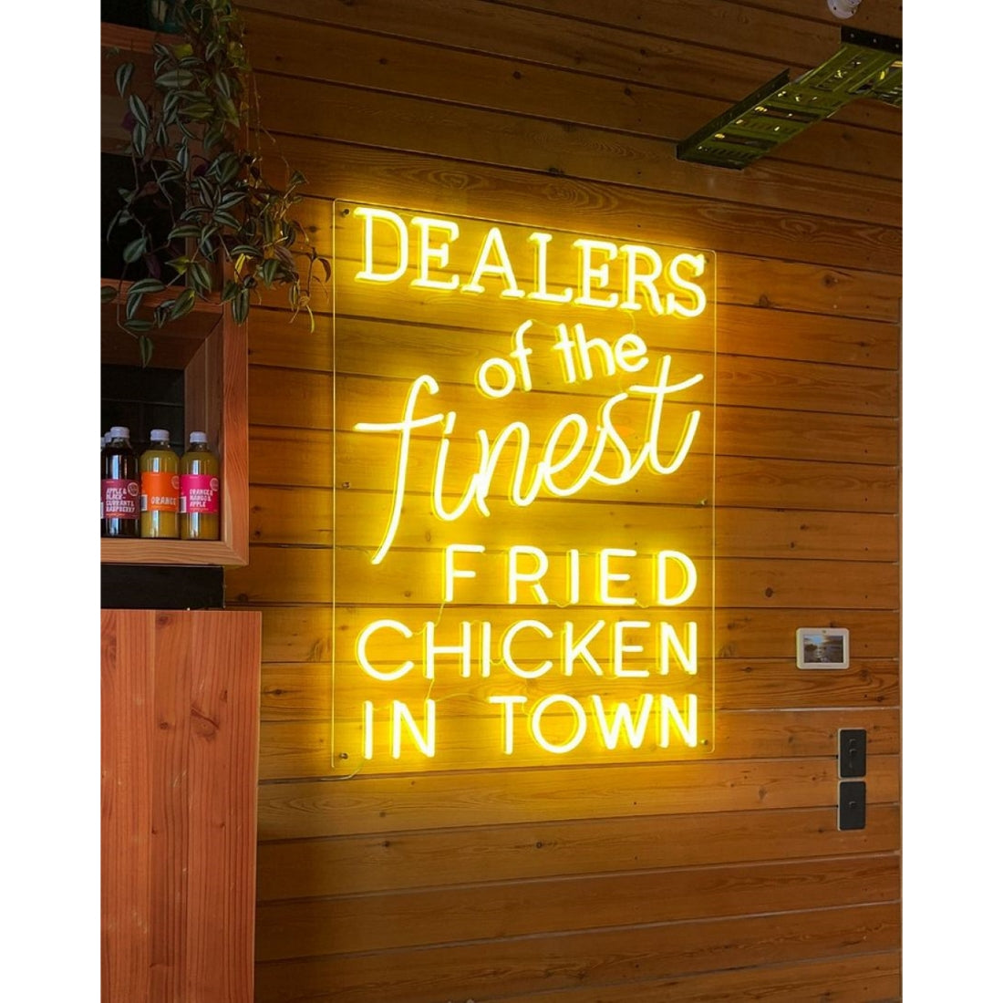 Dealers Of The Finest Fried Chicken In Town Led Sign Business Neon Sign