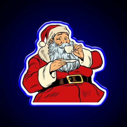 Dear Santa Just Bring Coffee Cafe Led Neon Sign Espresso Bar Art Rgb Color