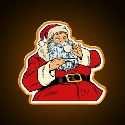 Dear Santa Just Bring Coffee Cafe Led Neon Sign Espresso Bar Art Rgb Color